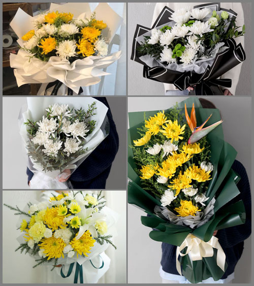 山东烟台蓬莱市紫荆山街道白事花束代送